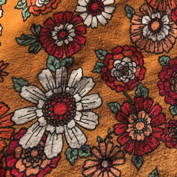 FOREVER 21 ORANGE FLORAL TANK TOP SMALL - Picture 3 of 4